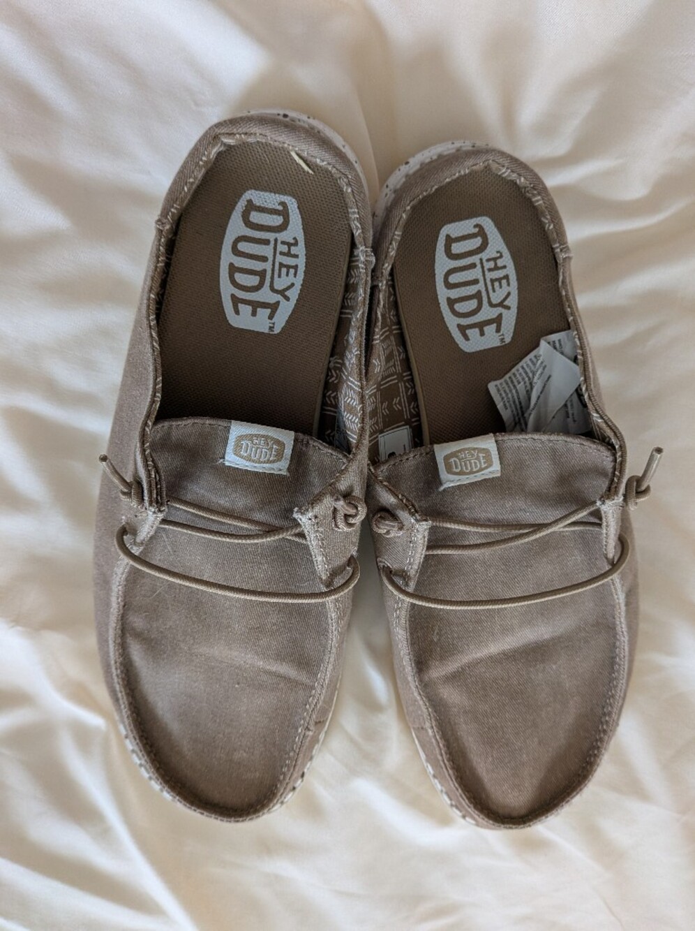 Hey Dude Wendy Women's Tan Canvas Slip-On Mules